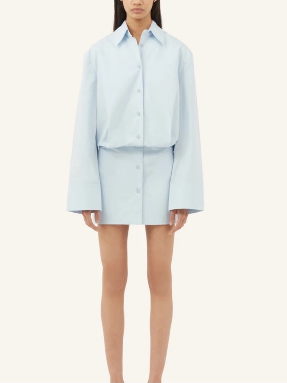 NWT Aexae Light Blue Button-Up Shirt Dress